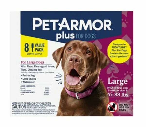 PetArmor 45 to 88 lbs Large Plus Flea & Tick Prevention For Dogs