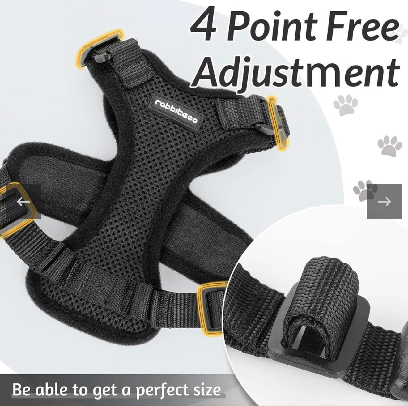 Rabbitgoo Classic Adjustable Cat Harness And Leash Set (Size XS)