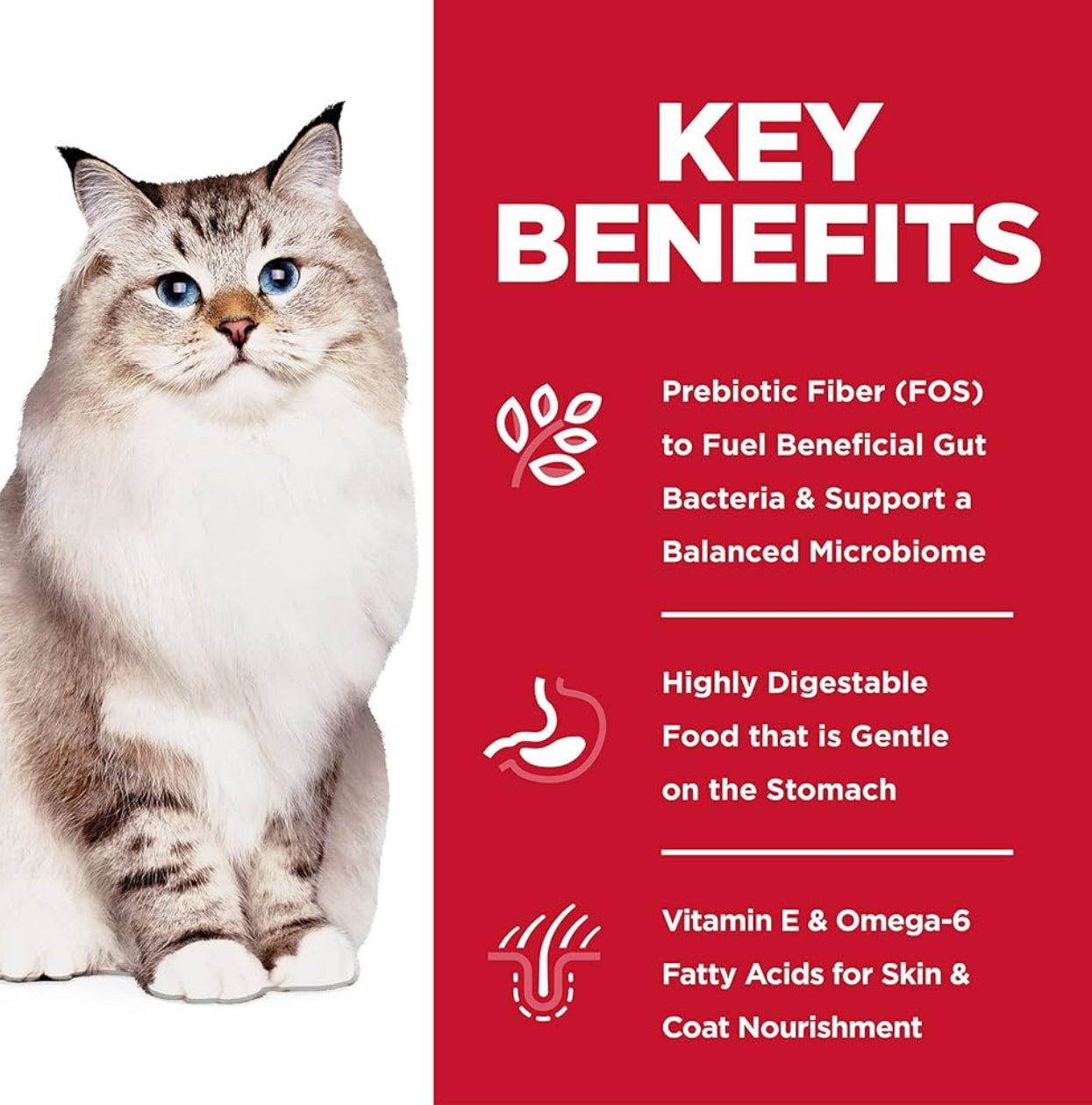 Hill's Science Diet Sensitive Stomach & Skin, Adult 1-6, Stomach & Skin Sensitivity Support, Dry Cat Food, Pollock & Barley, 3.5 lb Bag