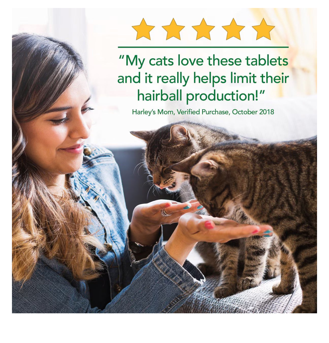 Vet's Best Chewable Tablets Hairball Control Supplement for Cats, 180 count