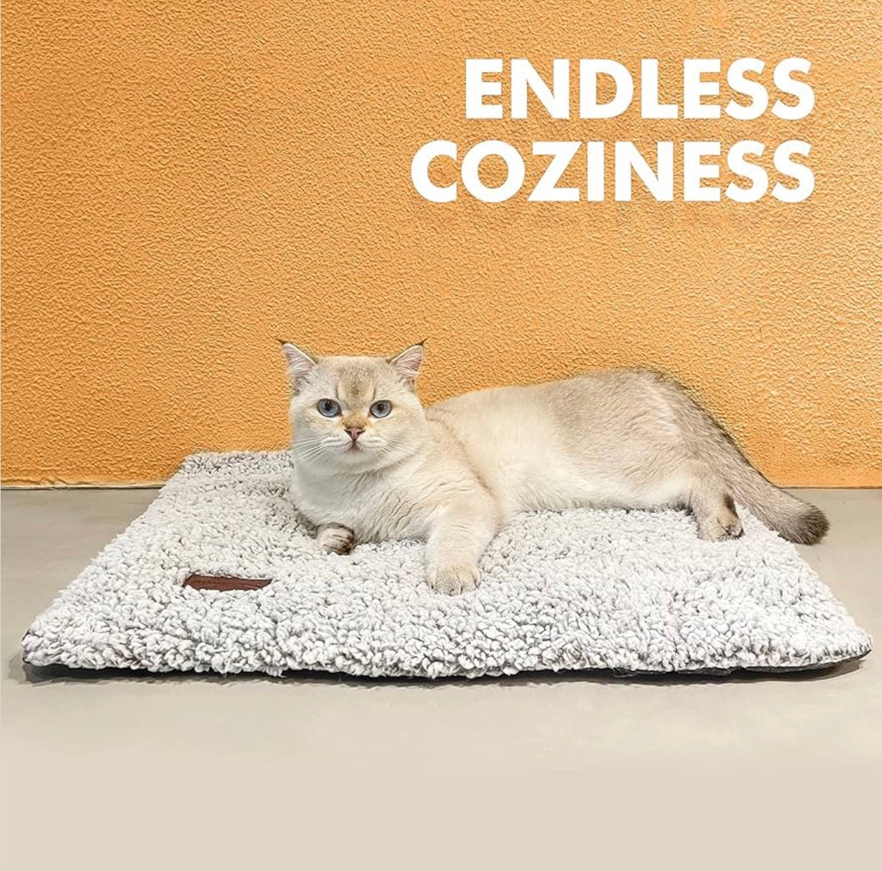 Mora pets Self Warming Cat Dog Bed 24 x 18 inch Extra Warm Thermal Pet Pad for Indoor Outdoor with Removable Cover Non-Slip Bottom Washable Non Electric