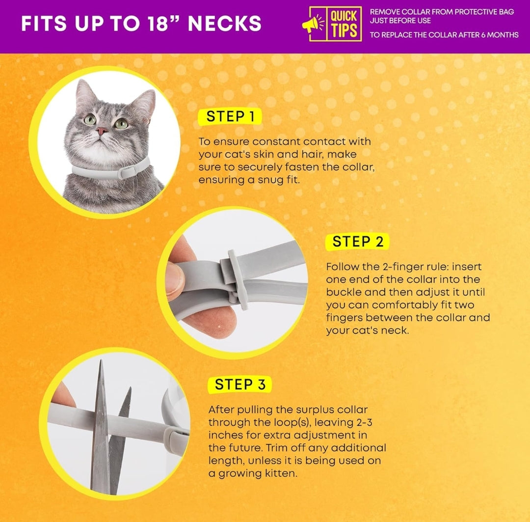 ProElobara Cat Flea Tick Prevention Collars: Flea Collars for Cats Fleas Repellent Collars - Tick Prevention Collars for Cats Ticks Control for Kitten - 4 Pack 24 Month Protection