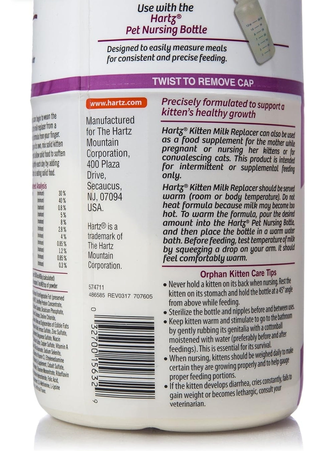Hartz Powered Kitten Milk Replacer Formula