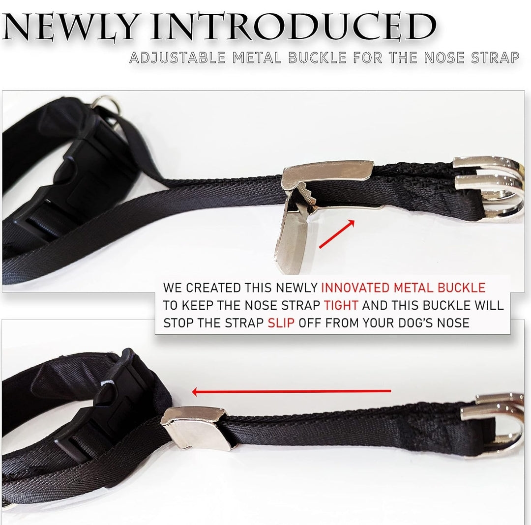 JVA pro Dog Headcollar for Large Dogs (L), No-Pull Dog Collar for Large Dog. This No-Pull Dog Headcollar does not harm or hurt your dog and works better than under head pull collar; Dog Headcollar No Pull