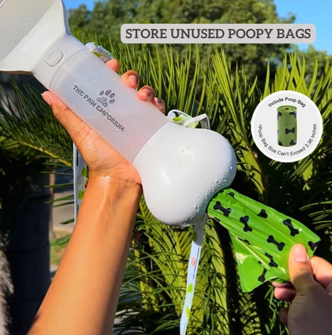 The Paw Emporium Portable 2 in 1 Leak-Proof Dog Water Bottle for Walking, Hiking, and Traveling - BPA Free & Easy to Use - 9 oz Capacity - Ideal for Small, Medium and Large Dogs