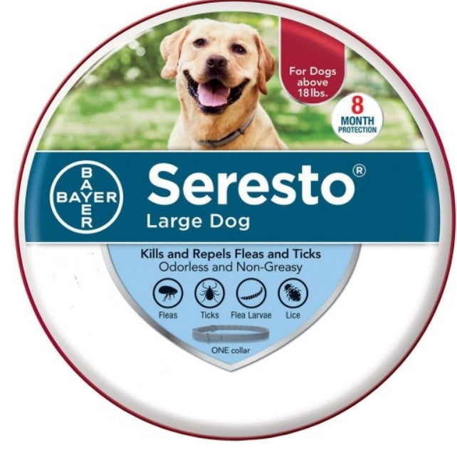 Seresto Flea and Tick Collar for Large Dogs 8-Month Tick and Flea Control for Large Dogs Over 18 lbs