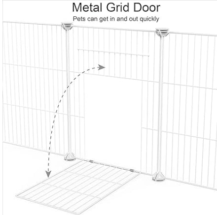 HOMIDEC Pet Playpen, Small Animals Cage DIY Wire Yard Fence with Door for Indoor/Outdoor Use, Portable for Puppies, Kitties ,Bunny, Turtle 48" x 24" x 16"