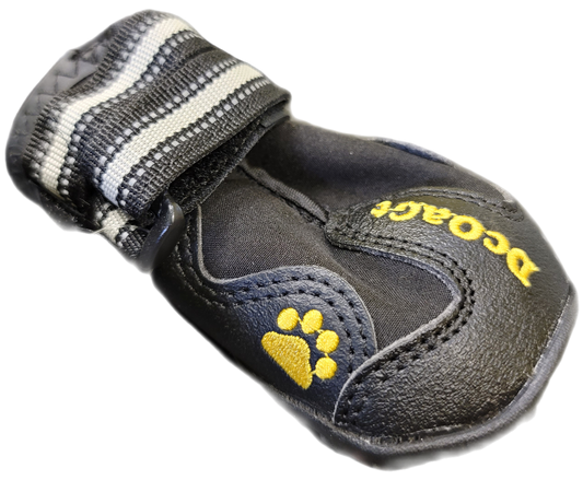 DcOaGt Waterproof Dog Boots for Small, Medium, Large Puppy with Reflective Straps. Rugged Anti-Slip Sole, Paw Protectors Dog Booties for Hot Pavement Winter Snow Rain Hiking 4PCS Black