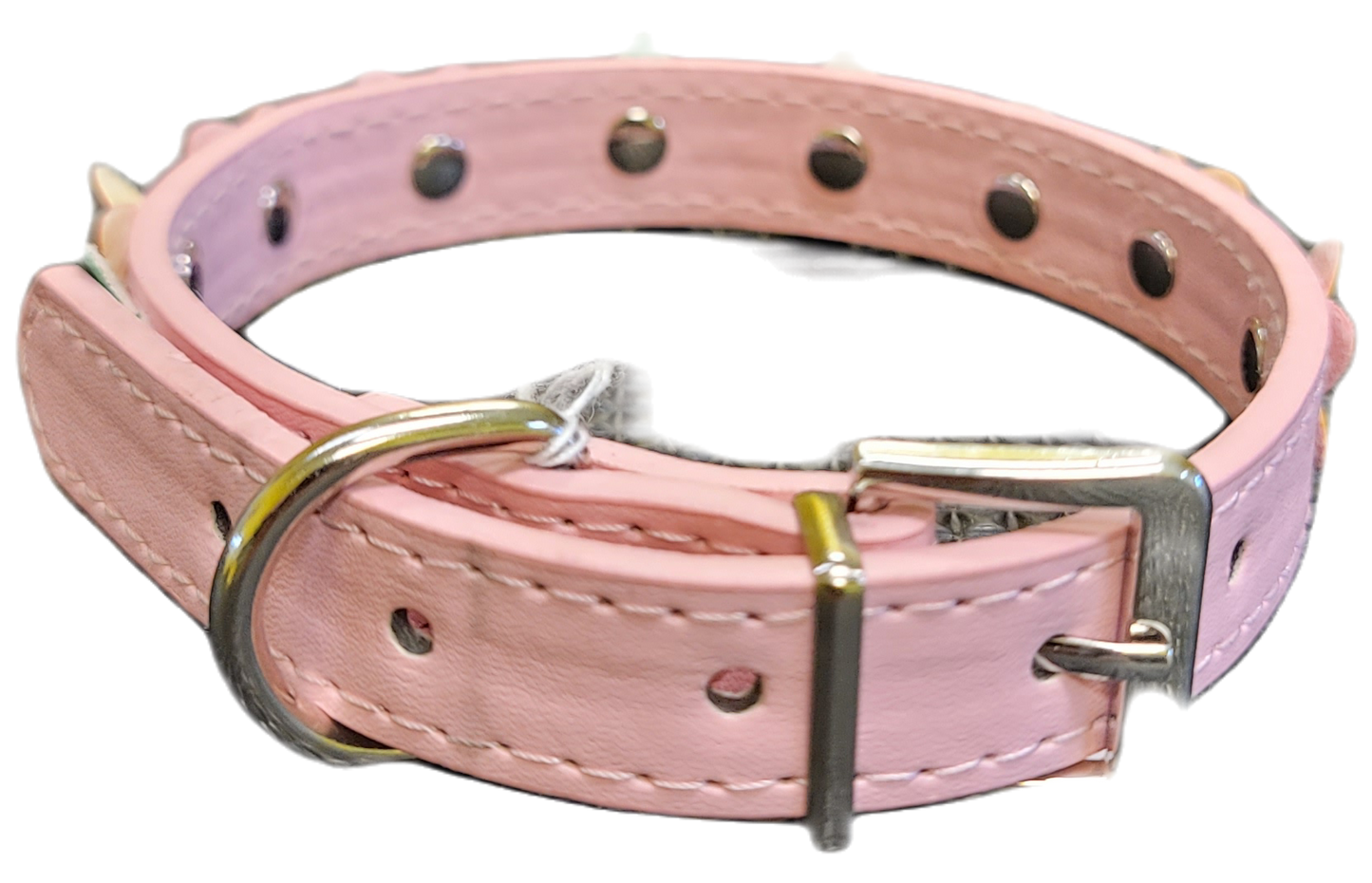 Pink Dog collar with Daisys