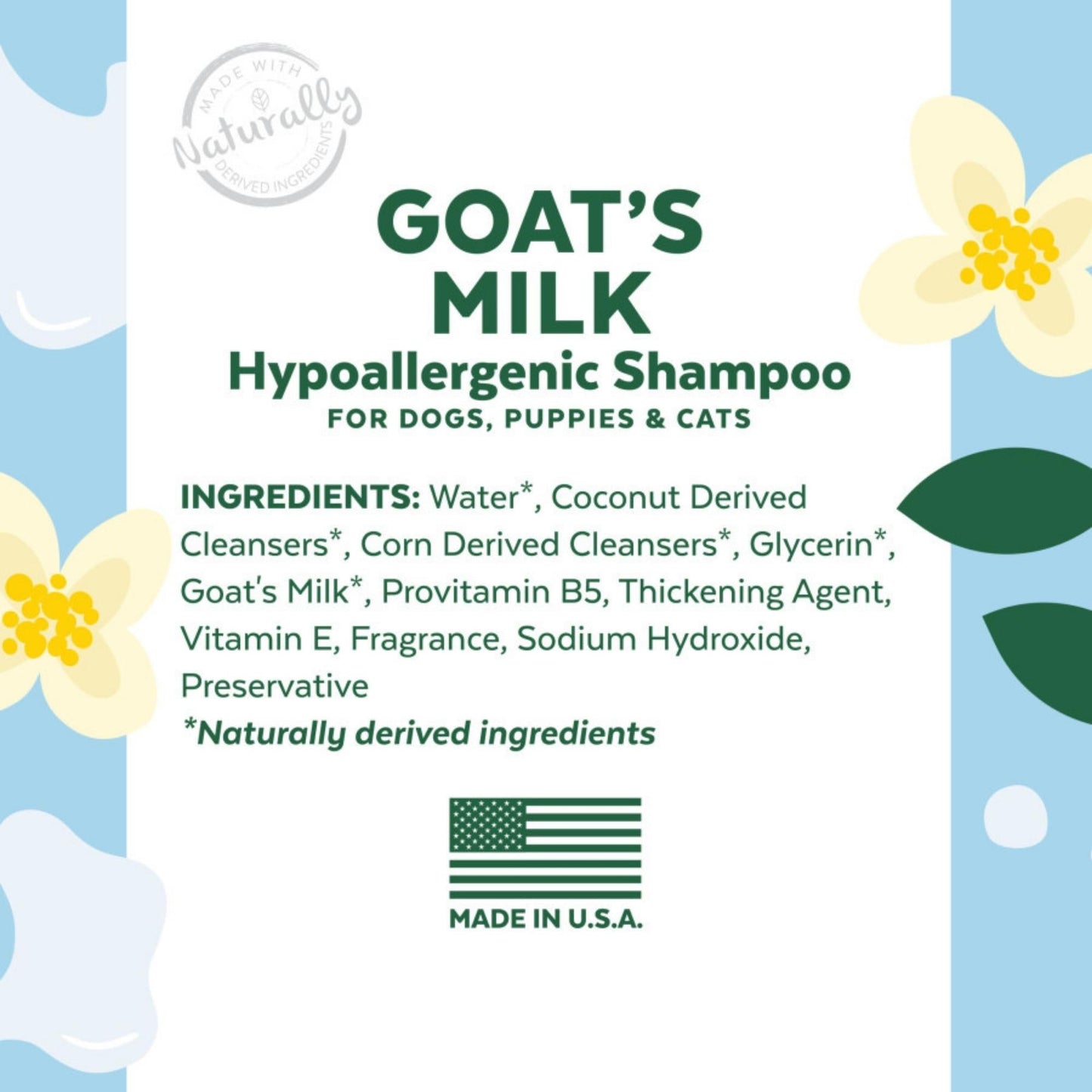 TropiClean Essentials Goat's Milk Shampoo for Dogs, Puppies & Cats 1ea/16 oz