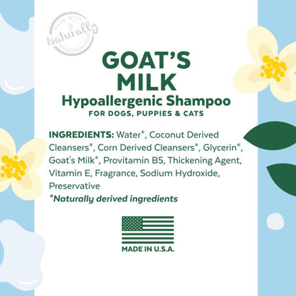 TropiClean Essentials Goat's Milk Shampoo for Dogs, Puppies & Cats 1ea/16 oz