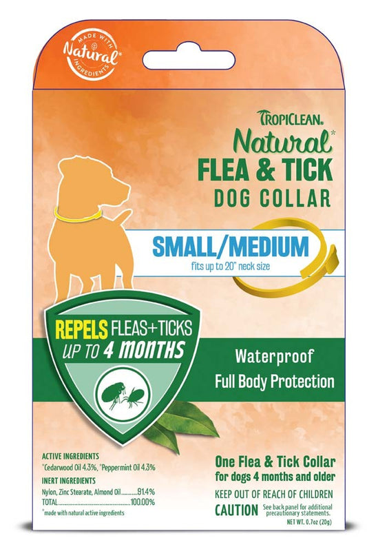 TropiClean Natural Flea & Tick Repellent Dog Collar 1ea For Small Dogs