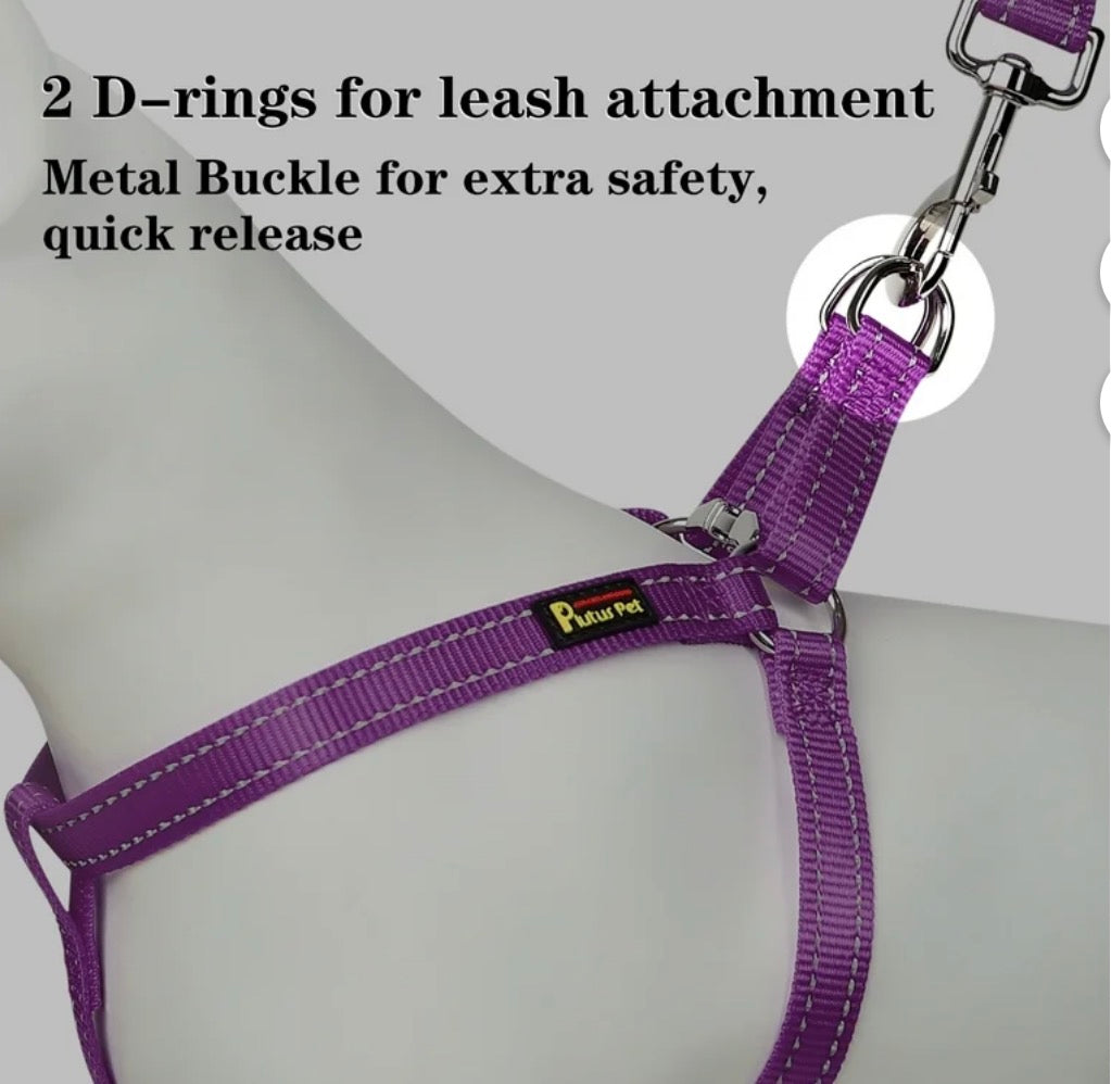 Plutus Pet Step In Dog Harness, Reflective, Adjustable, and Secure with Metal Buckles, for Medium Dogs