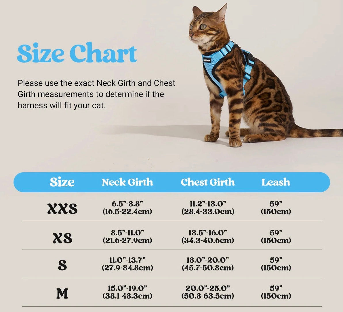 Rabbitgoo Classic Adjustable Cat Harness And Leash Set (Size XS)