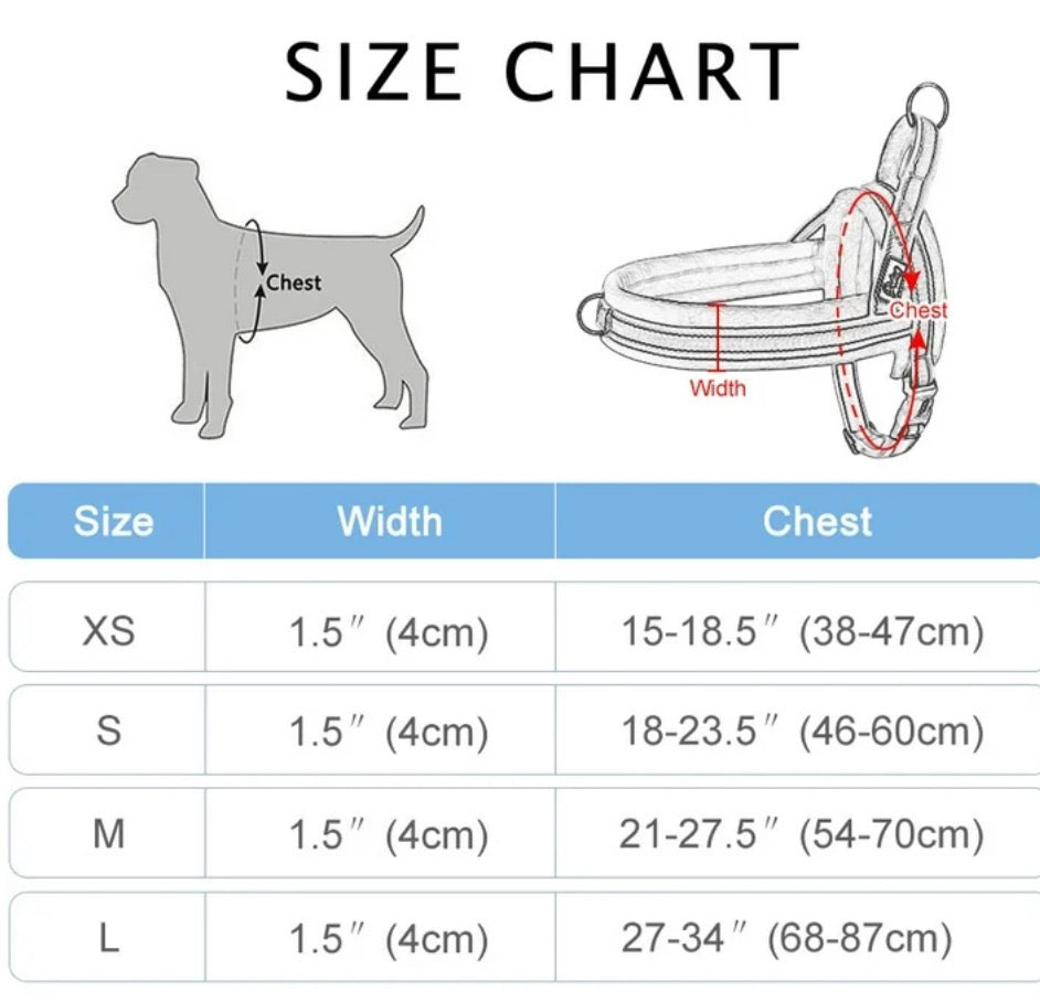 Didog Soft Flannel Padded Dog Vest Harness, Medium :Chest for 21-27.5"  Escape Proof/Quick Fit Reflective Dog Strap Harness,Easy for Walking Training(Blue,M)