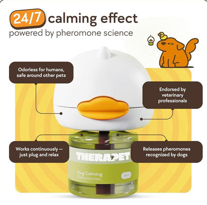 TherapetMD 30-Day Dog Calming Diffuser - for Stress, Destructive Behavior, Pee Accidents, Separation Anxiety, Barking, Aggression & Chewing - 30-Day Refill Included - Packaging May Vary