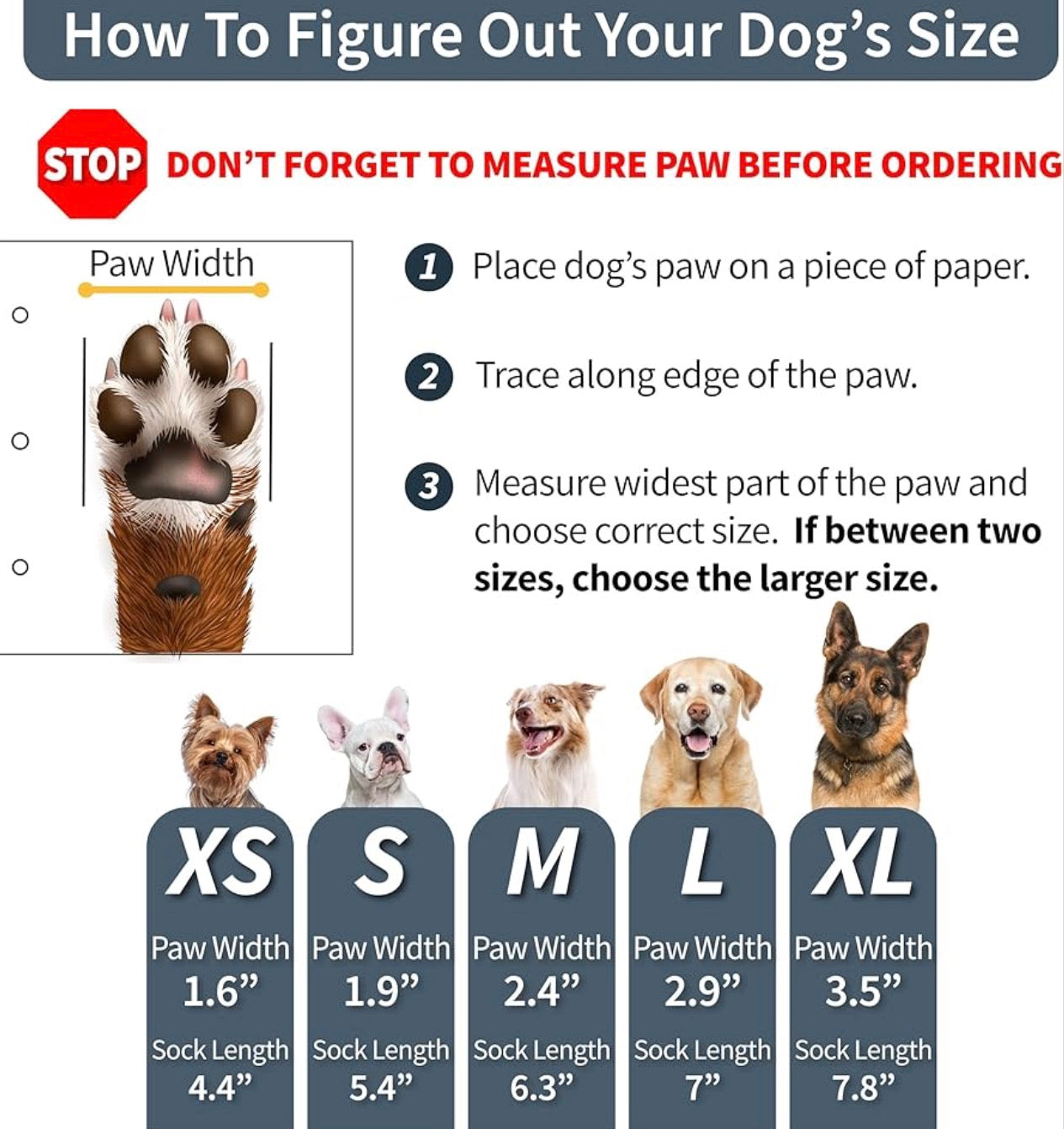 DOK TigerToes Premium Non-Slip Dog Socks for Hardwood Floors - Extra-Thick Grip That Works Even When Twisted - Prevents Licking, Slipping, and Great for Dog Paw Protection (Cool Caramel, Medium)