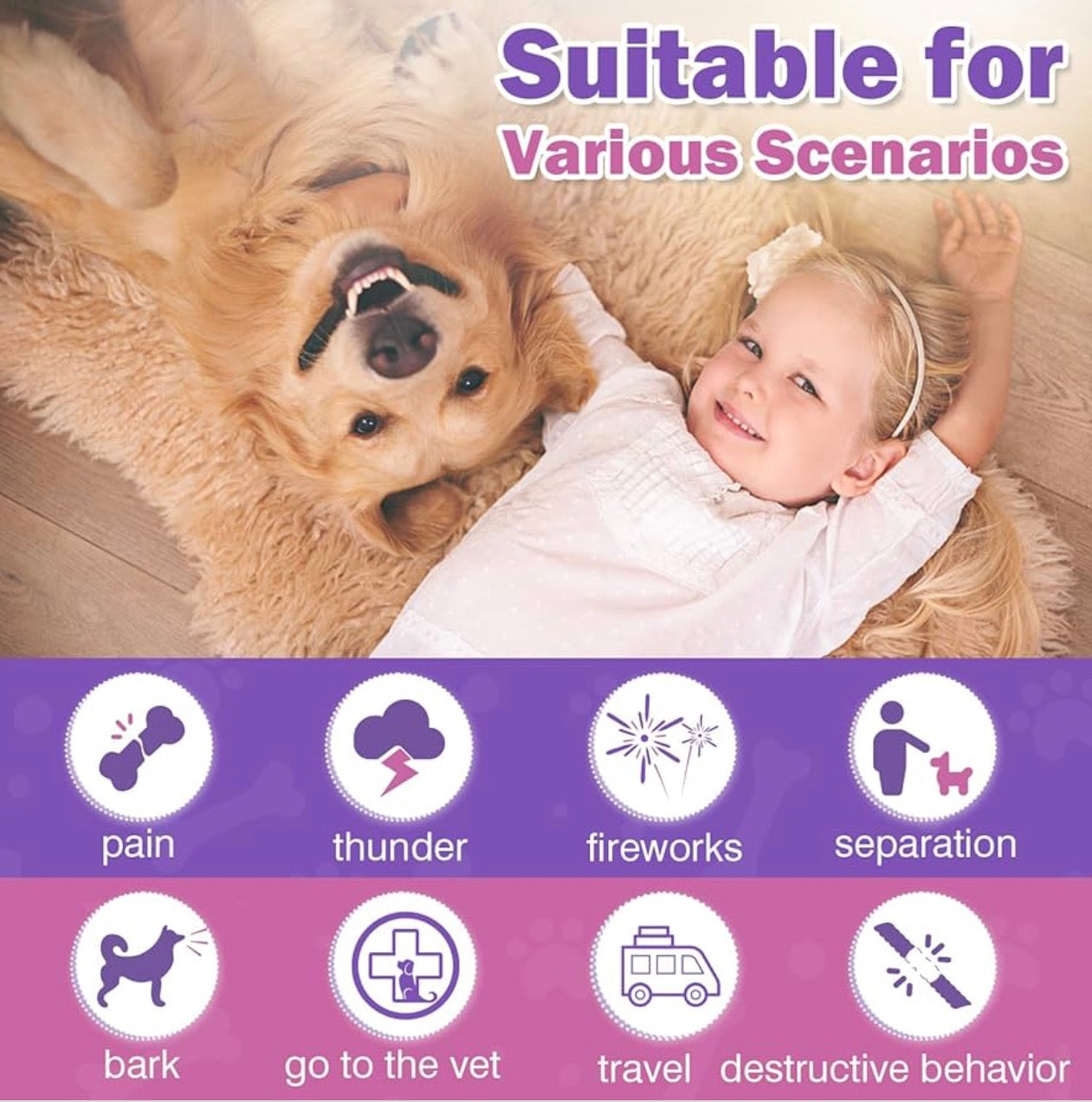 Calming Chews for Dogs 200pc Dog Calming Treat and Bites with Melatonin - Anxiety and Stress Relief Treats for Dogs Puppy Sleep Aid Calm Dog with Noise,Thunder,Barking,Separation,Chewing