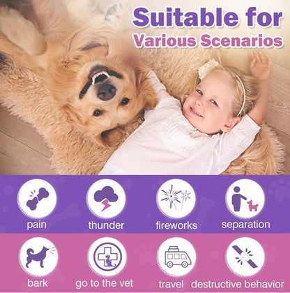 Calming Chews for Dogs 200pc Dog Calming Treat and Bites with Melatonin - Anxiety and Stress Relief Treats for Dogs Puppy Sleep Aid Calm Dog with Noise,Thunder,Barking,Separation,Chewing