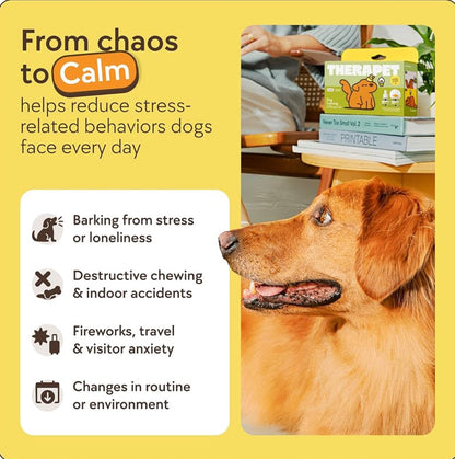 TherapetMD 30-Day Dog Calming Diffuser - for Stress, Destructive Behavior, Pee Accidents, Separation Anxiety, Barking, Aggression & Chewing - 30-Day Refill Included - Packaging May Vary