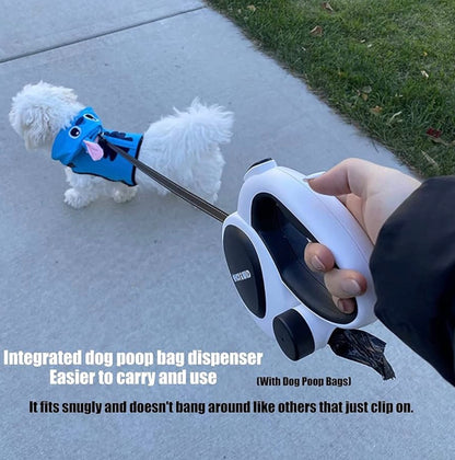 HCY&WLD Upgrade 4-in-1 Retractable Dog Leash with LED Light 16 ft Heavy Duty Dog Leash with Anti-Slip Handle for Dogs up to 44 lbs, 360° Tangle-Free, One Button Brake & Lock