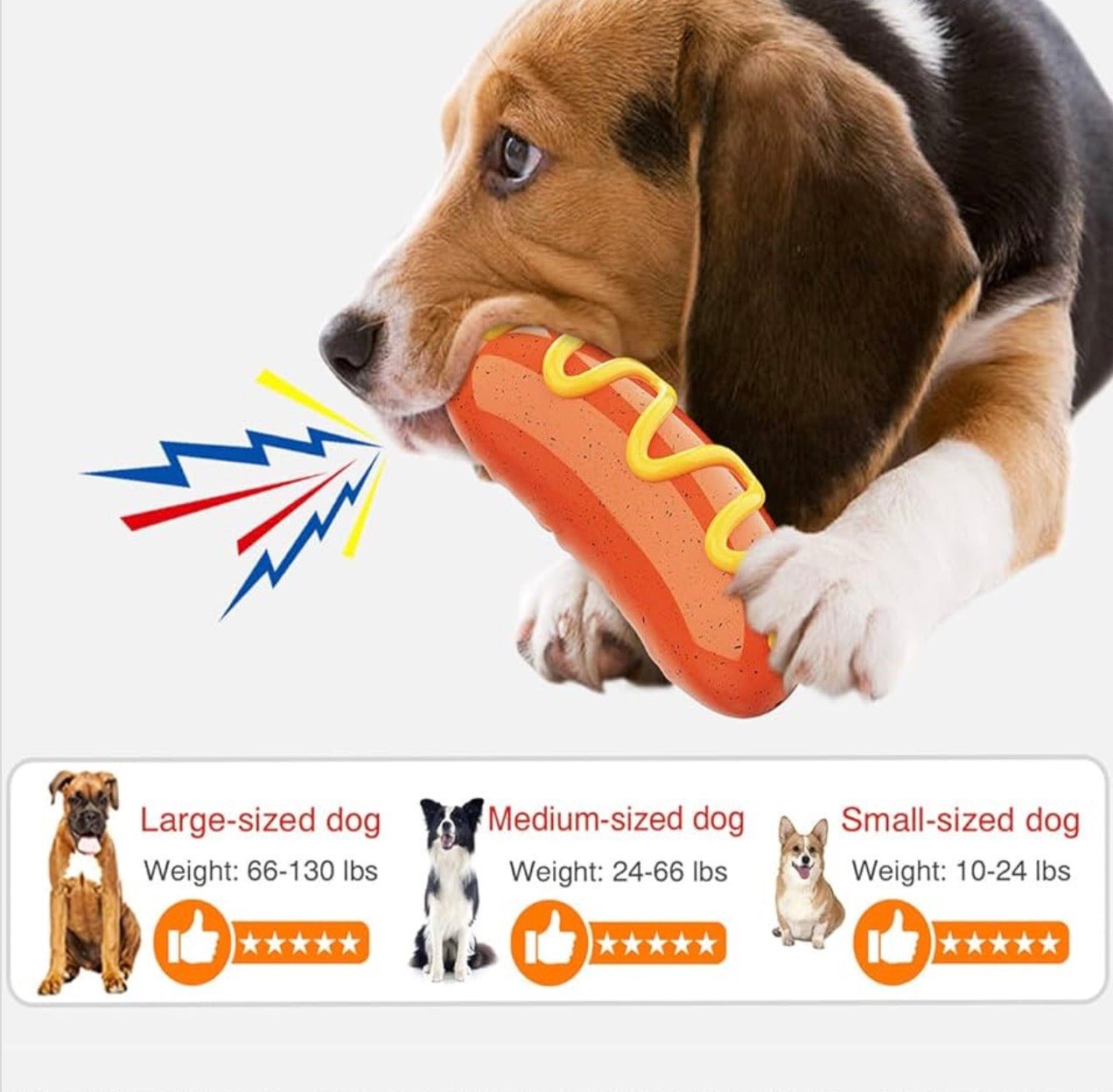 Dog Chew Toys for Aggressive Chewers Indestructible Durable Tough Squeaky Funny Dog Teething Toy for Medium Large Breed