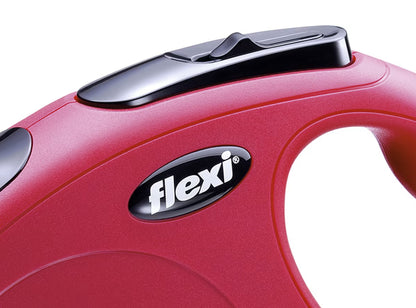 Flexi Classic Nylon Cord Retractable Dog Leash, Red, Medium: 16-ft long. For dogs up to 44 pounds.