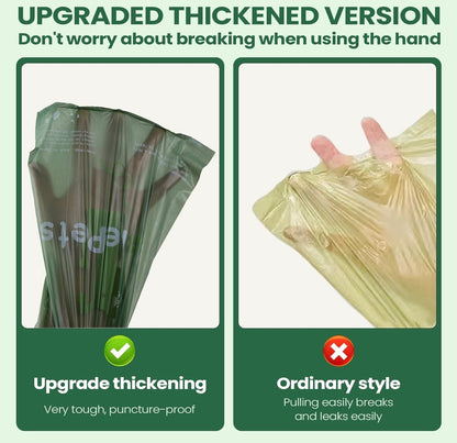 FoliePets Poop Bags for Dogs - 40% Plant-Based, Extra Thick 9x13 Inch Dog Poop Bags Rolls，Leakproof Waste Bags (270 Counts with Dispenser)