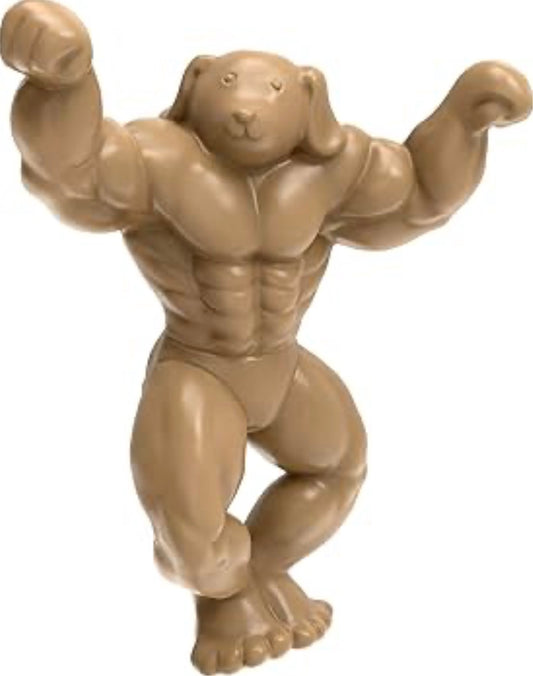 SUPER MUSCLE DOGMAN BEEF Flavored DOG CHEW TOY - Strong Indestructible, Durable, Long Lasting Pet Toy for The Aggressive Dog Chewer, Great for Medium-Large Dogs & Bone Replacement