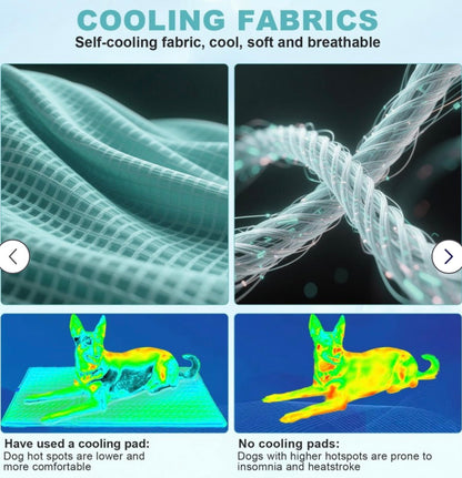 GOLOPET Extra Large Dog Cooling Mat,45×23 inches. For Extral Large Dogs,Silicone Anti-Slip and Foldable,Ice Cool Fabric,Suitable for Indoor& Outdoor Floor &Car Seat