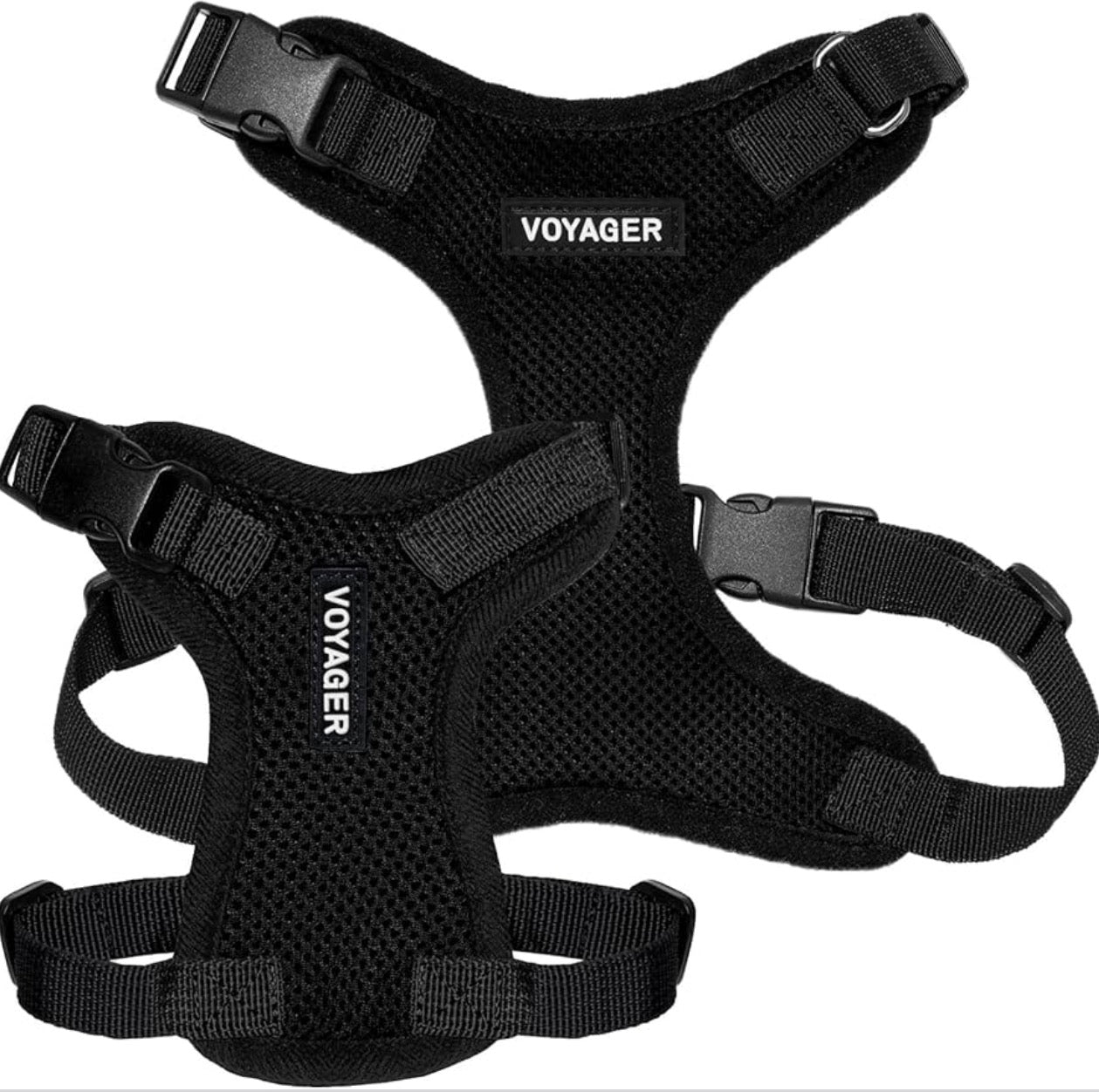 Voyager Step-in Pet Harness        (Chest 15- 18’’)- All Weather Mesh, Adjustable Step in Harness for Cats and Dogs by Best Pet Supplies - Black, S
