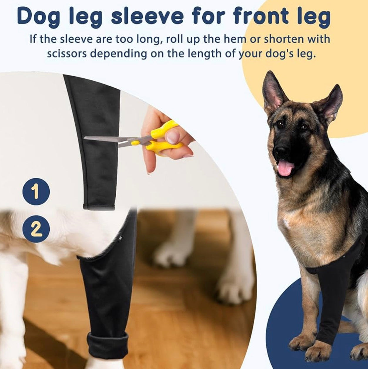 BARKLESS Dog Recovery Suit for Front Leg After Surgery, Breathable for Male/Female to Stop Licking, Single Sleeve for Left/Right Joint Wound Cover, Cone Alternatives (Black, M) (Leg Height 9.5-11.5")