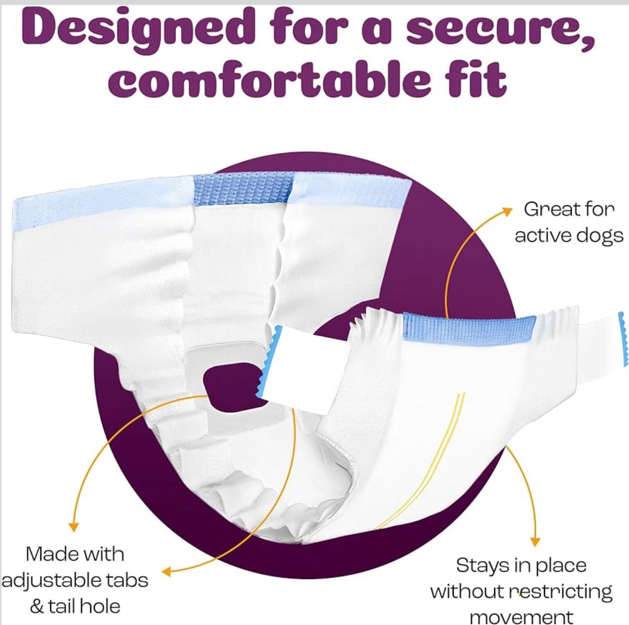 Inspire Pet Care Dog Diapers Female Dogs | Bulk Value Doggie Incontinence, Accidents, for Heat, Pee or Period and Housebreaking (X-Large (28 Count))