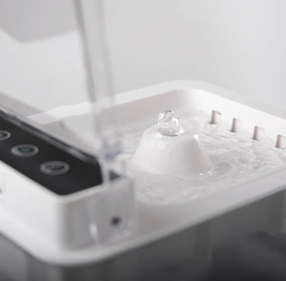 Smart Pet Water Fountain With Sensor Lid - Automatic Flip Top