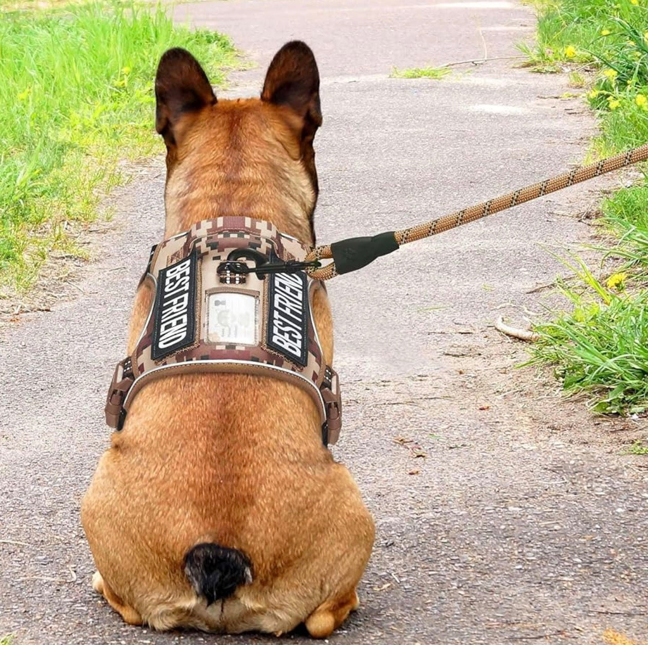 Beebiepet Heavy Duty Tactical Dog Harness No Pull Adjustable Pet Harness Reflective Service Training Easy Control Pet Vest Military K9