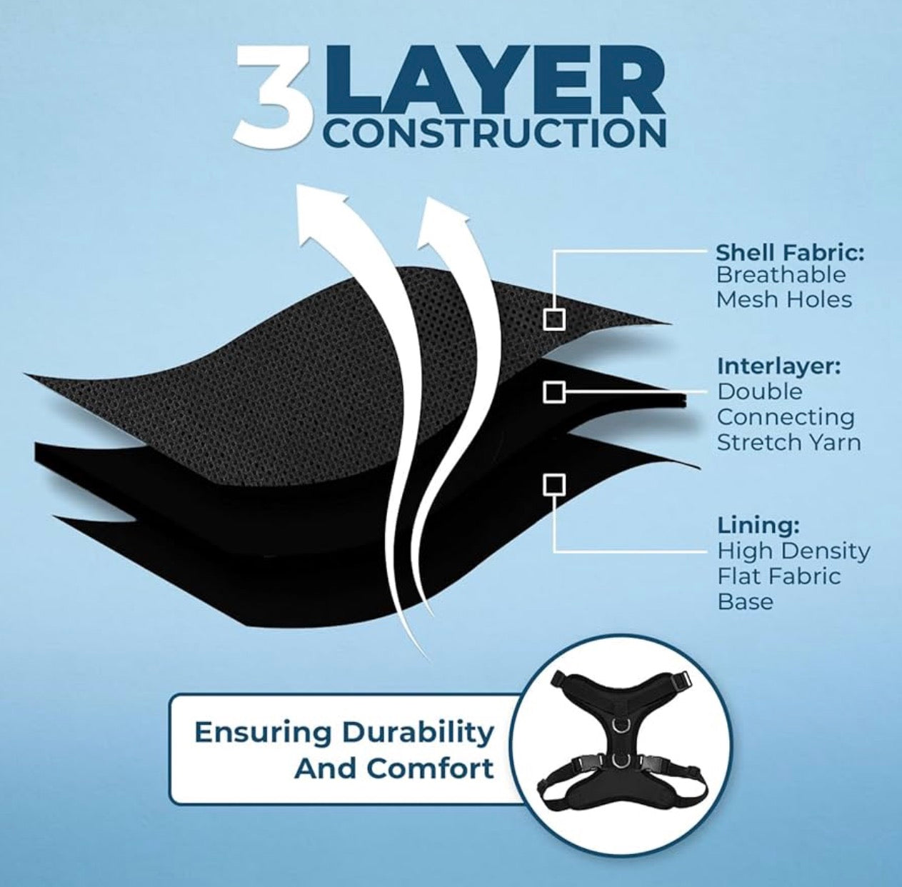 Voyager Step-in Pet Harness        (Chest 15- 18’’)- All Weather Mesh, Adjustable Step in Harness for Cats and Dogs by Best Pet Supplies - Black, S