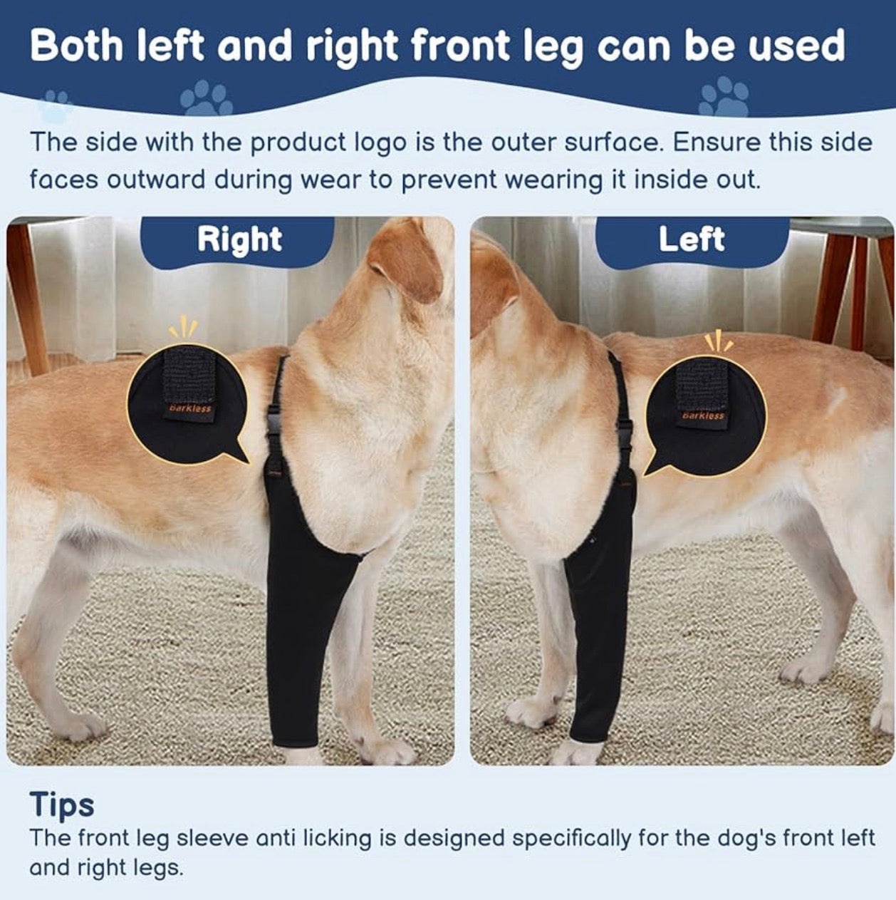 BARKLESS Dog Recovery Suit for Front Leg After Surgery, Breathable for Male/Female to Stop Licking, Single Sleeve for Left/Right Joint Wound Cover, Cone Alternatives (Black, M) (Leg Height 9.5-11.5")