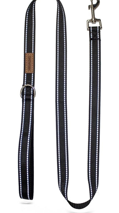 Pet & Posh Reflective Dog Leash - Premium Neoprene Padded Leash, Adjustable & Breathable Nylon for Safety and Style (Black, 4 ft Standart)