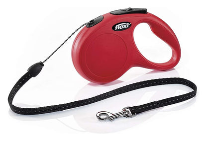 Flexi Classic Nylon Cord Retractable Dog Leash, Red, Medium: 16-ft long. For dogs up to 44 pounds.