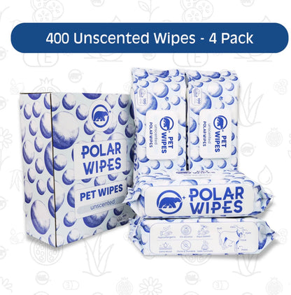 Polar Wipes Pet Wipes - Unscented - 400 unit pack