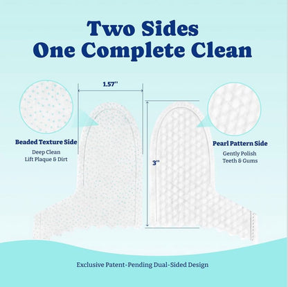 Yoyo bay Dog Teeth Cleaning Wipes, Pet Finger Dental Wipes for Dogs & Cats, Dual-Sided, 6-in-1 Herbal Formula, Remove Plaque & Tartar, Freshen Breath, No-Rinse Toothbrushing Wipes - 50 PCS, Unflavored