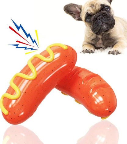 Dog Chew Toys for Aggressive Chewers Indestructible Durable Tough Squeaky Funny Dog Teething Toy for Medium Large Breed