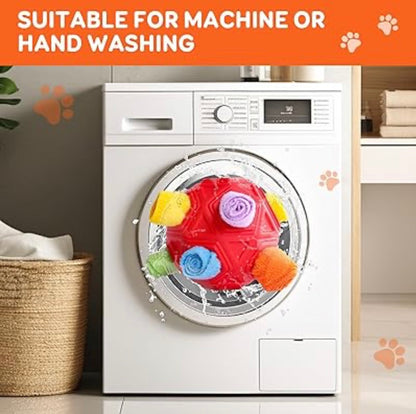 Dog Snuffle Ball Toy, Interactive Dog Puzzle Ball, Encourage Natural Foraging Skills Slow Feeder Training Dog Sniff Toy (Red)