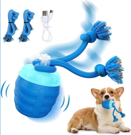 Interactive Dog Toys, Interactive Dog Ball for Medium/Large Dogs, Automatic Moving Toy for Boredom & Training, USB Rechargeable(Blue)