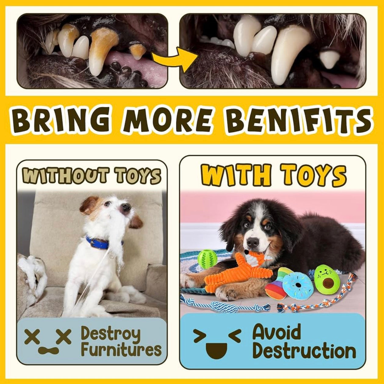 Zeaxuie 9 Pack Luxury Puppy Toys for Teething Small Dogs, Puppy Chew Toys with Cute Squeaky Dog Toys, Ball and More