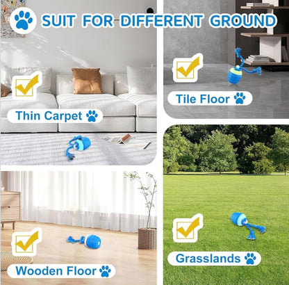 Interactive Dog Toys, Interactive Dog Ball for Medium/Large Dogs, Automatic Moving Toy for Boredom & Training, USB Rechargeable(Blue)