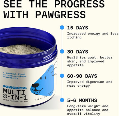 8-in-1 Dog Multivitamin – 100% Natural Supplement Powder with Colostrum for Healthy Skin, Joints & Energy – Crafted by Dog Nutritionist Kayla Kowalski, Made in USA – 30 Scoops