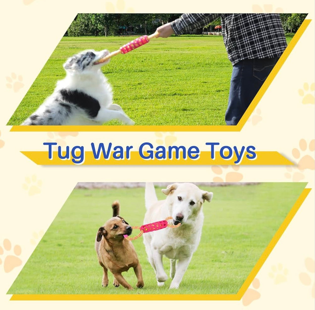 MoeSoce 5 Pack Squeaky Dog Rope Toy & Treat-Dispensing Toys for Medium Large Dogs, Interactive Tug of War Toy for Slow Feeder/Training/Playing