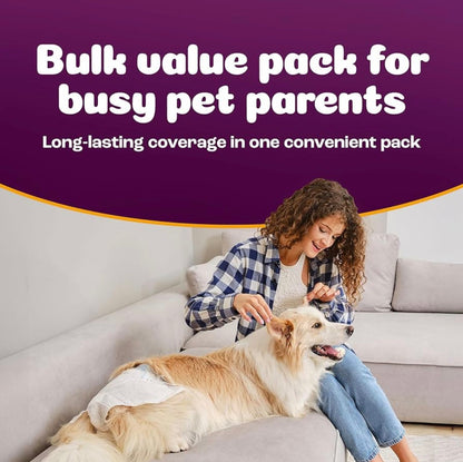 Inspire Pet Care Dog Diapers Female Dogs | Bulk Value Doggie Incontinence, Accidents, for Heat, Pee or Period and Housebreaking (X-Large (28 Count))