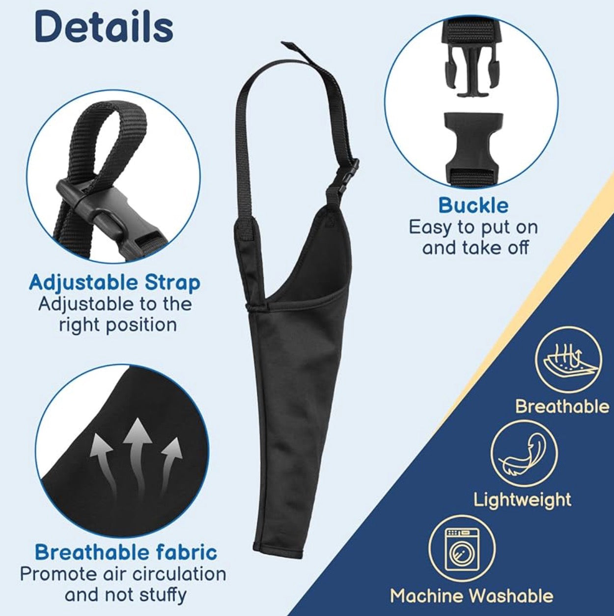BARKLESS Dog Recovery Suit for Front Leg After Surgery, Breathable for Male/Female to Stop Licking, Single Sleeve for Left/Right Joint Wound Cover, Cone Alternatives (Black, M) (Leg Height 9.5-11.5")